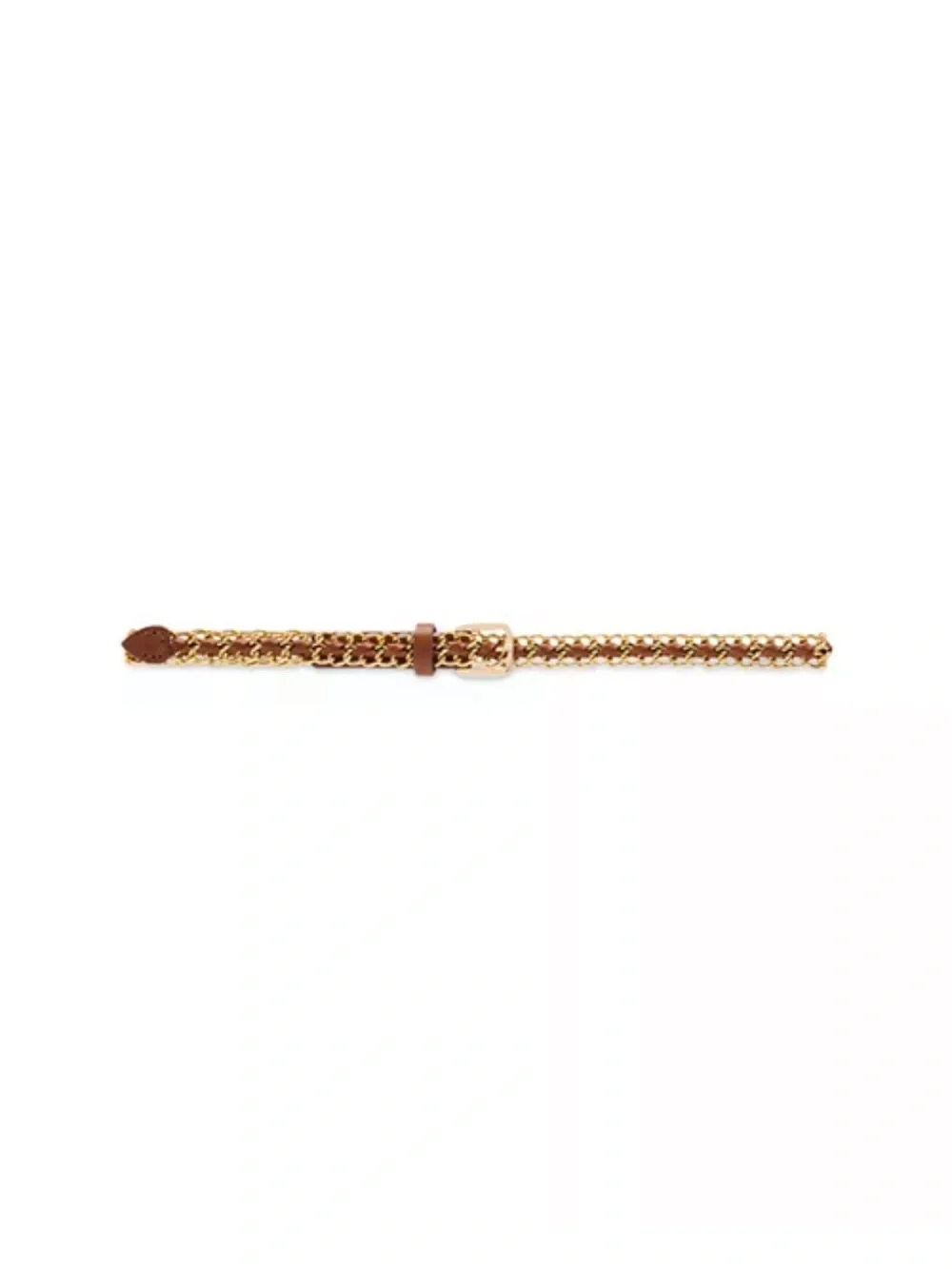 Ba &sh Brooke Laced Leather & Chain Belt NWT
